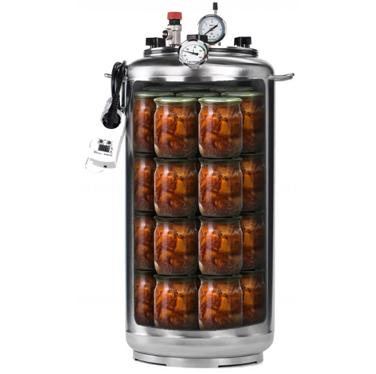 Autoklaw A-32 Electro (Uniwersalny) - na 32 puszki do konserwacji stal nierdzewna