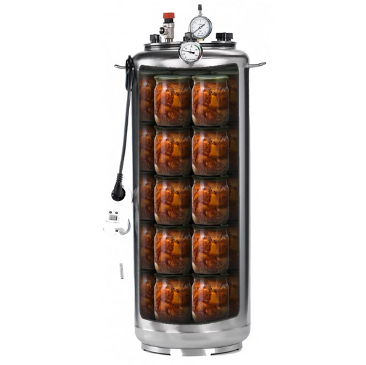 Autoklaw A-40 Electro (Uniwersalny) - na 40 puszek do konserwacji stal nierdzewna