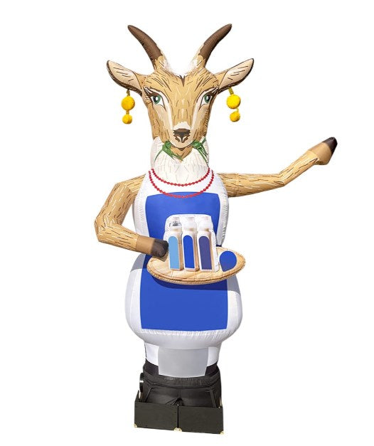 Inflatable goat aeromen 340 cm for outdoor advertising of dairy products