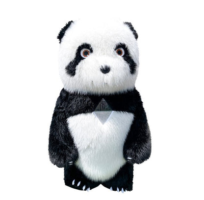 Inflatable panda costume with long fur 240 cm for animators