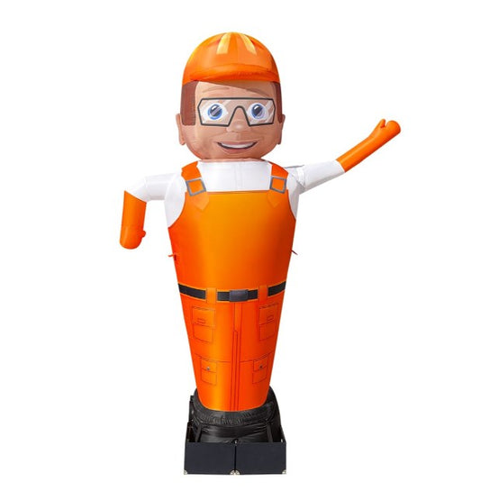 Inflatable beckoning - "Advertising a workwear store"