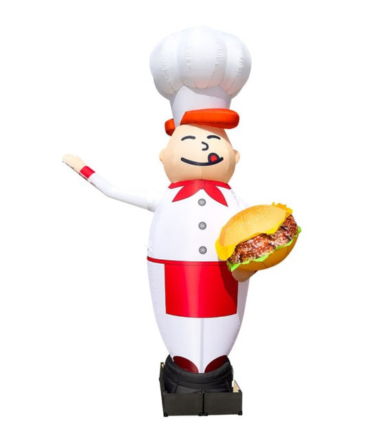 Inflatable advertising chef 340 cm with fan for cafes and catering
