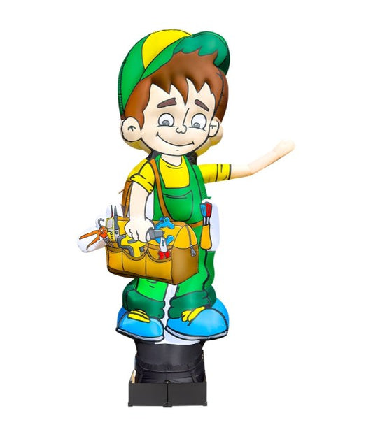 Waving man on a wind chime