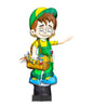 Waving man on a wind chime