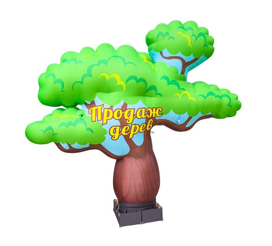 Inflatable tree for gardening shop