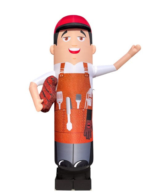 Inflatable waving character for roadside cafe 340 cm with fan for advertising BBQ and barbecue
