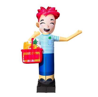 Inflatable hand puppet 340 cm for outdoor advertising of a grocery store