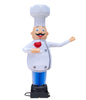 Inflatable character waving hand, Chef with a glass 340 cm with fan for outdoor advertising of a restaurant or gastrobar