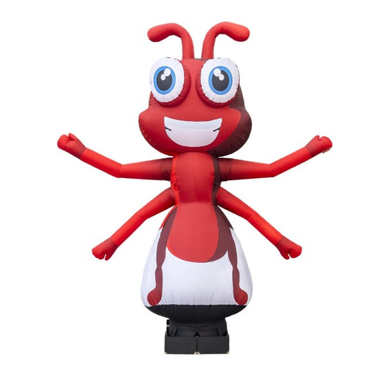 Inflatable waving ant character 340 cm with fan for coffee shop advertising