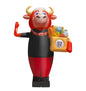 Inflatable bull aeromen 340 cm for outdoor advertising of a grocery store