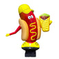 Inflatable character waving hands, Hot dog with shawarma 340 cm with fan for outdoor advertising of street food