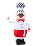 Inflatable character Chef in a red suit 340 cm with a fan for outdoor advertising of a cafe or restaurant