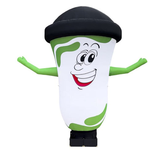 Inflatable waving cup 340 cm with fan for coffee shop