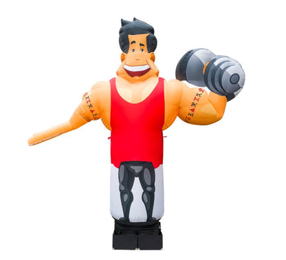 Inflatable athlete aeroman 340 cm for outdoor gym advertising