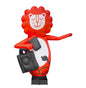 Inflatable waving lion with bags 3.4 meters for outdoor grocery store advertising, built-in fan