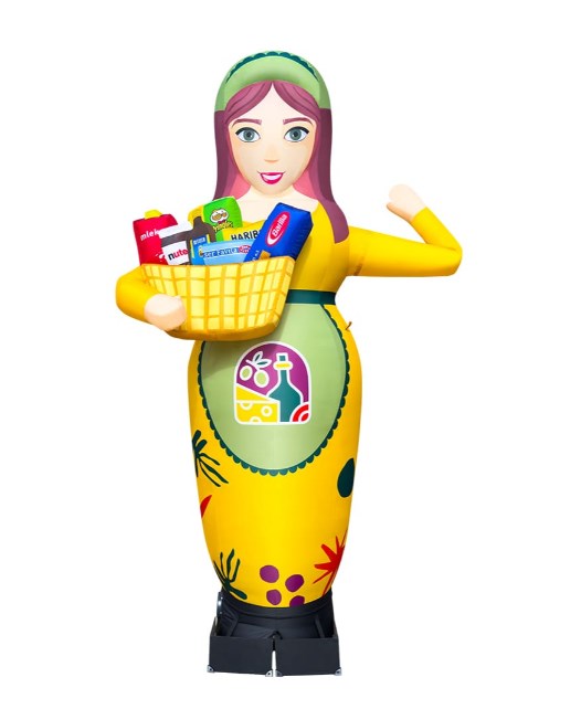 Inflatable grocery figure 340 cm with lighting for the store