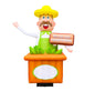 Inflatable hand fan 340 cm for outdoor advertising of garden goods store with movable arms and built-in fan