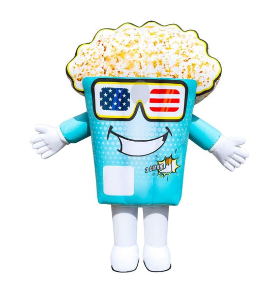 Inflatable popcorn costume for animators 240 cm with fan and battery