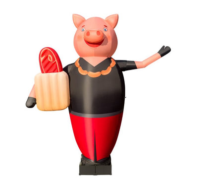 Inflatable pig aeroman 340 cm for outdoor advertising of a butcher shop