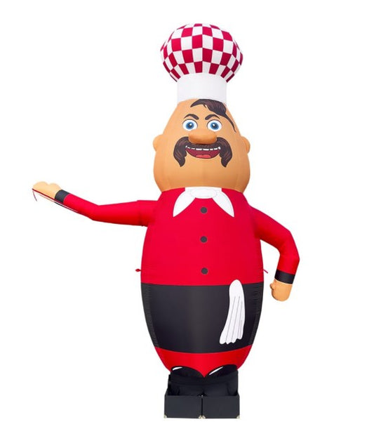 Inflatable waving man chef 340 cm with fan for advertising of convenience store