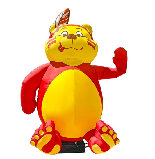Inflatable teddy bear 340 cm with fan for candy store advertising