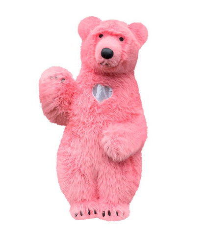 Inflatable pink bear costume 2600 mm for entertainers and events