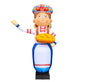 Inflatable Ukrainian aeroman 340 cm with bread for outdoor advertising of a grocery store