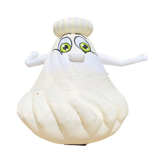 Inflatable character waving hand, Khinkali 340 cm with fan for outdoor advertising of Georgian restaurant