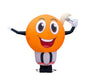 Inflatable character waving hand, Kolobok 340 cm with fan for outdoor advertising of a dumpling shop, cafe or establishment with traditional cuisine