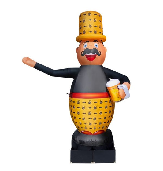 Inflatable waving man gentleman 340 cm with fan for beer shop