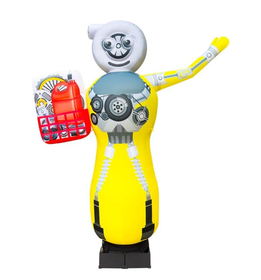 Inflatable figure Robot 340 cm with fan for outdoor advertising of auto parts and lubricants store