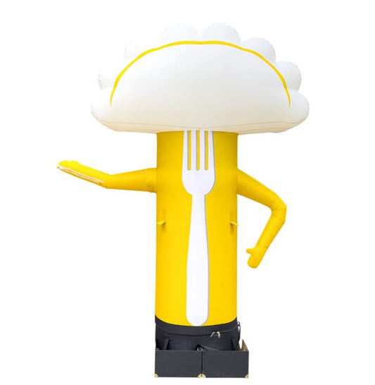 Inflatable character waving hand, Varenyk 340 cm with fan for outdoor advertising of varenyk