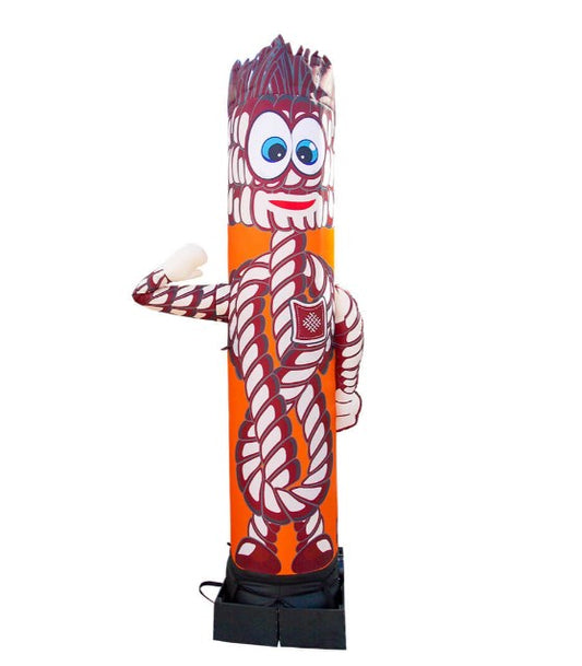 Inflatable aeroman 340 cm with fan for outdoor advertising of a fastening and rope store