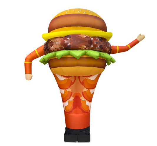Inflatable advertising character Burger 340 cm with fan for outdoor advertising of burger shop
