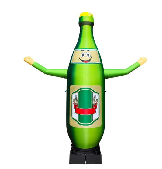 Inflatable bottle 340 cm with fan for outdoor advertising of a beverage store