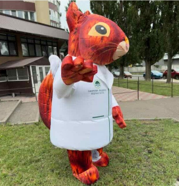 Inflatable doctor squirrel costume for animators 2.6 meters