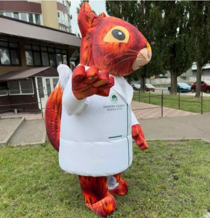 Inflatable doctor squirrel costume for animators 2.6 meters