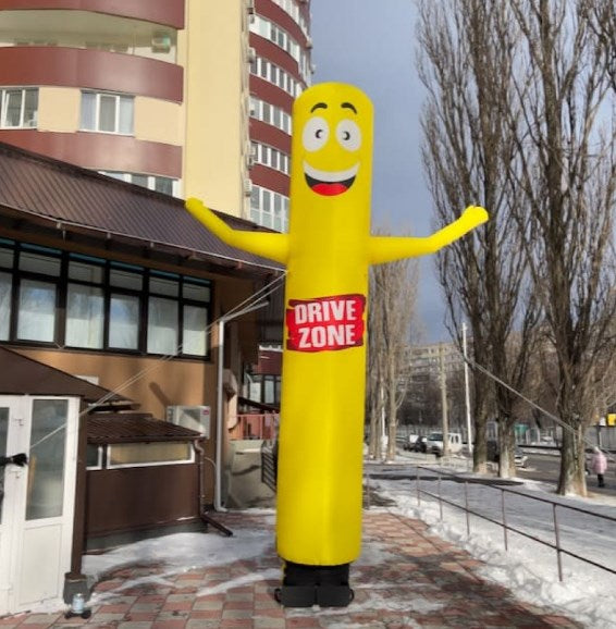 Inflatable column 340 cm with waving arms for street advertising of a car service