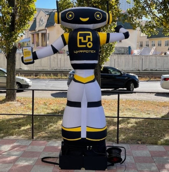Inflatable robot aeroman 340 cm for outdoor advertising of electronics store