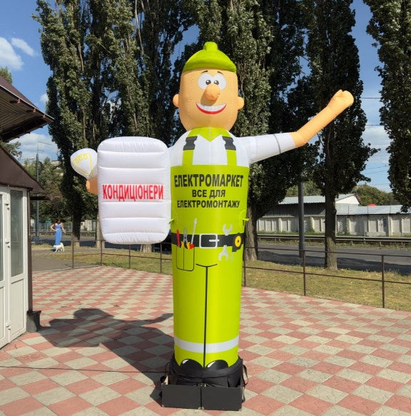 Inflatable handcuff 340 cm for outdoor advertising of a hardware store