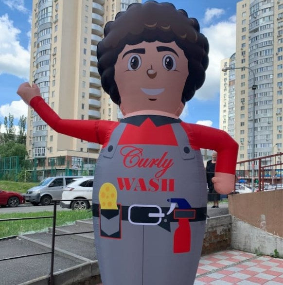 Inflatable figure Little Man 340 cm with waving arms for car wash outdoor advertising