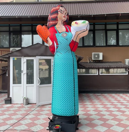 Inflatable advertising Baluvana Galya height 340 cm with fan for a convenience store