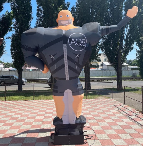 Inflatable gym advertising aeroman 340 cm with backlight