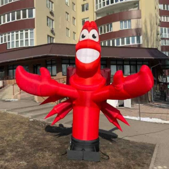 Inflatable crab 3.4 meters with fan for outdoor advertising of grocery stores or crabs