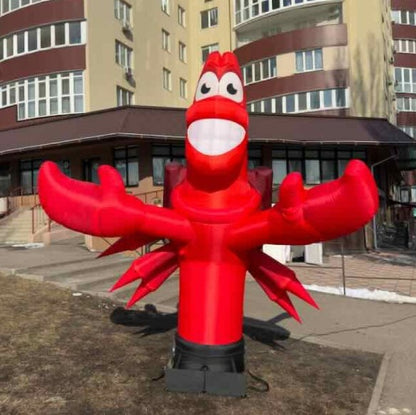 Inflatable crab 3.4 meters with fan for outdoor advertising of grocery stores or crabs
