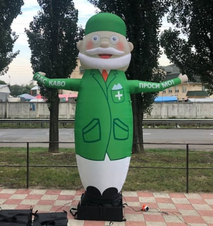 Inflatable figure Doctor 340 cm for pharmacy or clinic with fan outdoor advertising