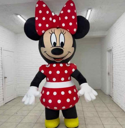 Plush inflatable cartoon mouse costume with fan and battery 260 cm