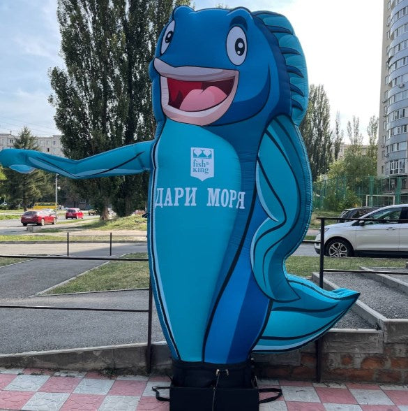 Inflatable fish aeromen 340 cm for outdoor advertising of a seafood store