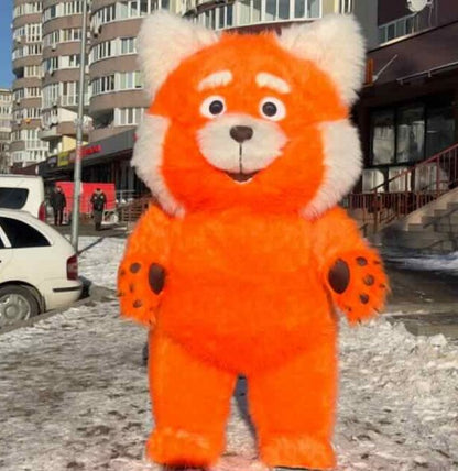Inflatable Red Bear Costume with Fan and Battery 260 cm