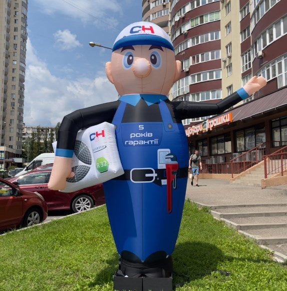 Inflatable call - "Street advertising of building materials"